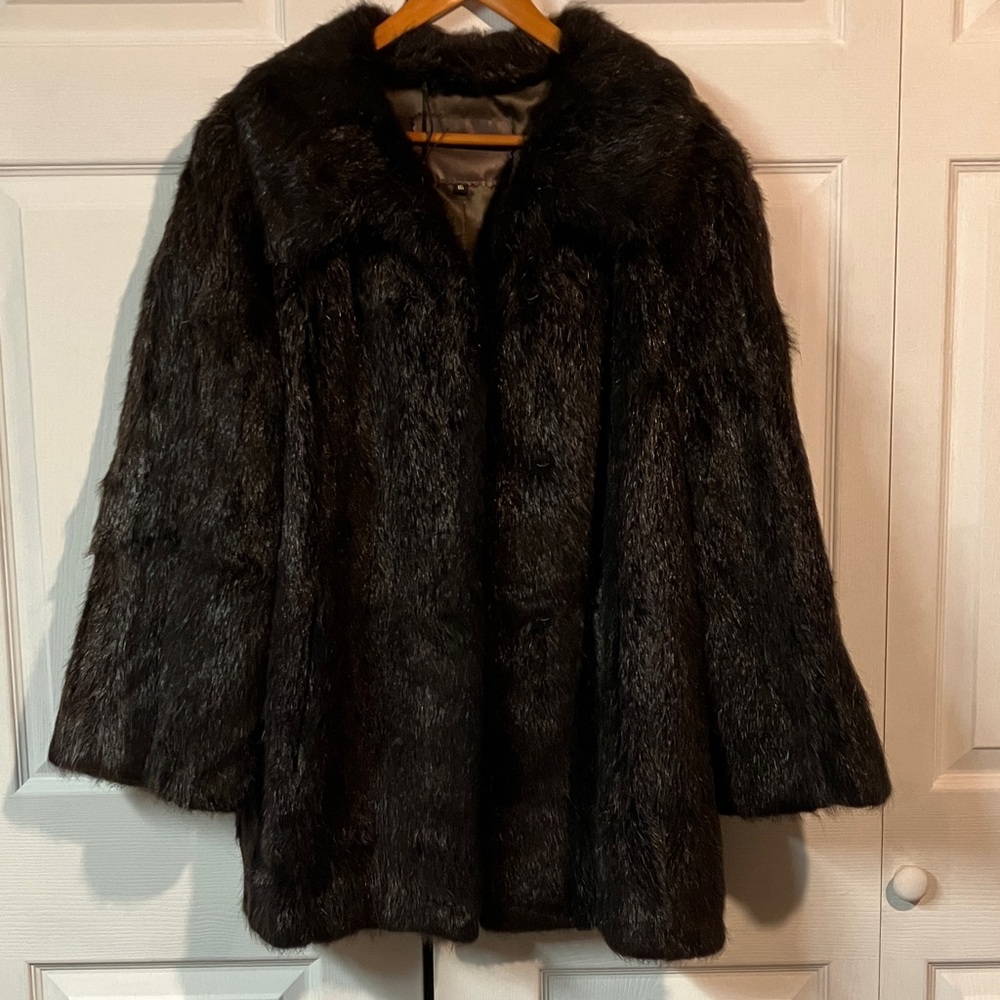 Mahogany Mink Fur Jacket size 16